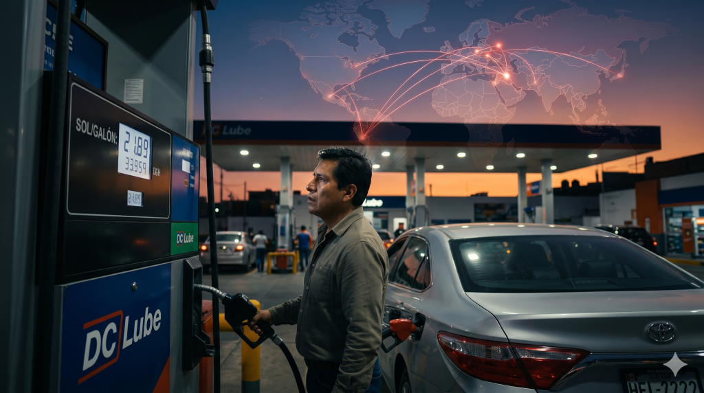 Conductor preocupado por el alza del combustible en Perú